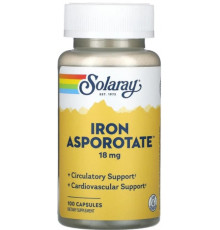 Залізо Solaray Iron Asporotate18 мг 100 капс