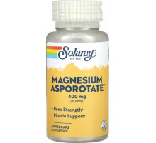 Магній аспоротат Solaray Magnesium Asporotate 400 мг 60 вег капс