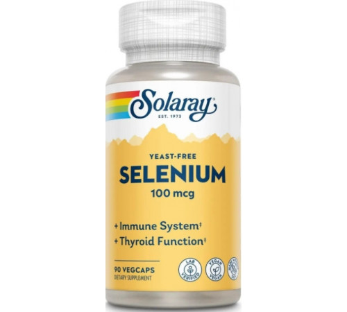 Селен без дріжджів Solaray Selenium 100 мкг 90 капс