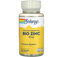Био цинк хелатная форма Solaray Bio Zinc 100 капсул