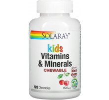 Мультивитамины для детей Solaray Childrens Vitamins and Minerals вишня 120 таб