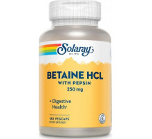 Бетаин HCl + пепсин Solaray HCL with Pepsin 180 капс
