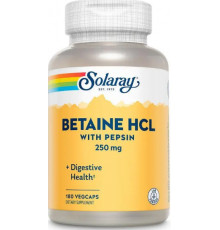 Бетаїн HCl + пепсин Solaray HCL with Pepsin 180 капс
