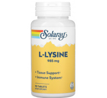 Лізин Вітамін С Цинк Solaray L-Lysine 90 таб
