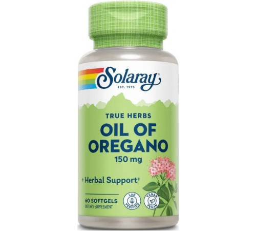 Натуральное масло орегано Solaray Oil of Oregano 150 мг 60 капс
