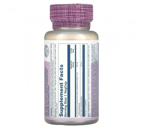 Екстракт вишні та насіння селери Solaray Tart Cherry Celery Seed 60 вег капс