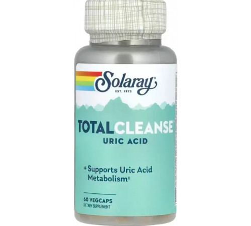 Контроль сечової кислоти Solaray Total Cleanse Uric Acid 60 капс