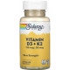 Вітамін Д3 та К2 для суглобів Solaray Vitamin D-3 & K-2 без сої 60 капс