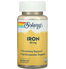 Залізо хелат Solaray Iron 50 мг 60 капс