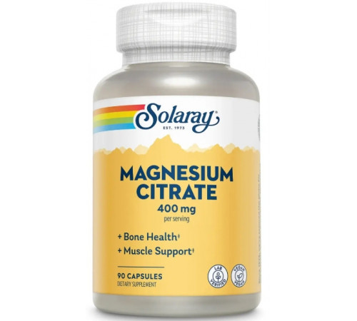 Магний цитрат Solaray Magnesium Citrate 400 мг 90 капс