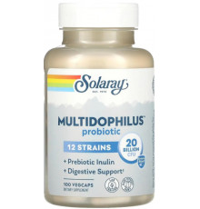 Пробіотики для поліпшення травлення Solaray Multidophilus 12 20 млрд ДЕШЕ 100 капс