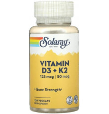 Вітаміни Д3 і К2 Solaray Vitamin D-3 + K-2 120 капс