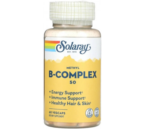 Вітаміни групи В Solaray Methyl B-Complex 50 60 вег капс