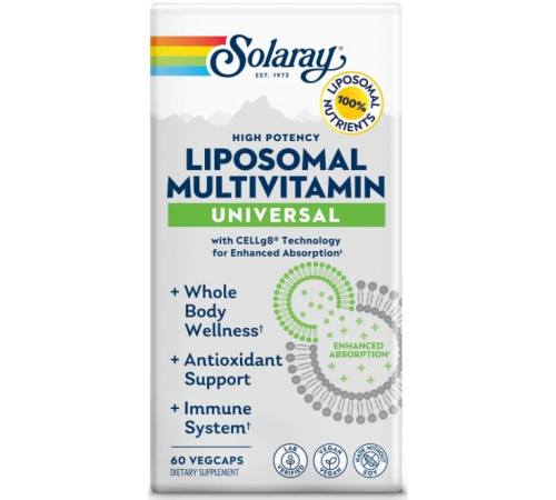 Мультивітаміни ліпосомальні Solaray Universal Liposomal Multivitamin 60 капс