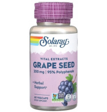 Екстракт виноградних кісточок Solaray Grape Seed 200 мг 60 вег капс