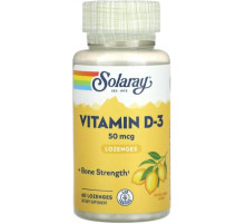 Витамин D-3 Solaray Vitamin D-3 50 мкг 60 леденцов лимон