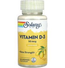 Вітамін D-3 Solaray Vitamin D-3 50 мкг 60 льодяників лимон