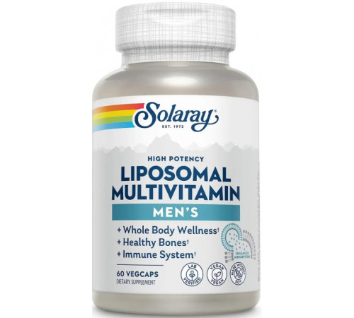 Ліпосомальні вітаміни для чоловіків Solaray Men's Liposomal Multivitamin 60 капс