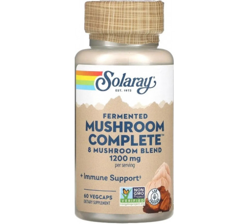 Комплекс грибів для імунітету Solaray Mushroom Complete 600 мг 60 вег капс