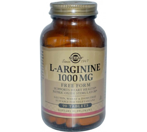 Aргінін Solgar L-Arginine 1000 мг 90 таб