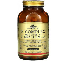 Комплекс витаминов В + С стресс формула Solgar B-Complex with Vitamin C 250 таблеток