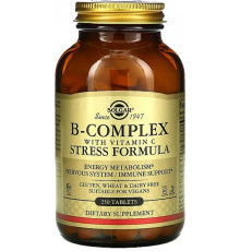 Комплекс витаминов В + С стресс формула Solgar B-Complex with Vitamin C 250 таблеток