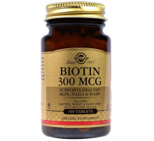Біотин Вітамін В7 Solgar Biotin 300 мкг 100 таб