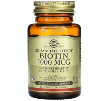 Вітаміни Solgar Біотин для волосся (B7) Biotin 1000 мкг 100 капсул