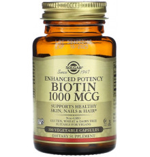 Вітаміни Solgar Біотин для волосся (B7) Biotin 1000 мкг 100 капсул