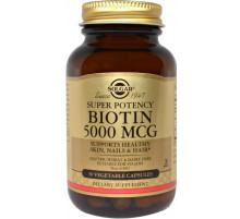 Биотин для волос Solgar Biotin 5000 мкг 50 вег капс