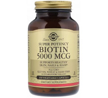 Біотин для волосся Solgar Biotin 5000 мкг 100 капсул