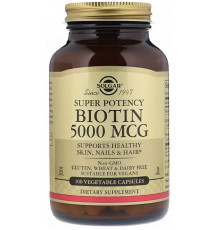 Біотин для волосся Solgar Biotin 5000 мкг 100 капсул