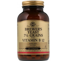 Пивные дрожжи с витамином B12 Solgar Brewer's Yeast with Vitamin B12 250 таб
