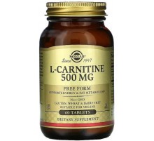 Карнітин Solgar L-Carnitine 500 мг 60 таб