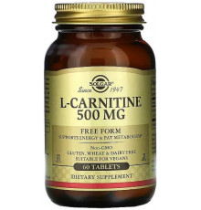 Карнітин Solgar L-Carnitine 500 мг 60 таб