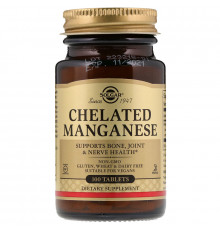 Марганець Solgar Chelated Manganese 100 таблеток