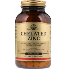 Хелат цинку Solgar Chelated Zinc 250 таб
