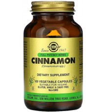 Екстракт кориці Solgar Cinnamon Full Potency Herbs 100 вег капсул