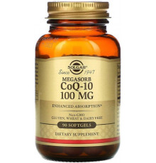 Коензим Q-10Solgar Megasorb CoQ-10 100 мг 90 гелевих капсул