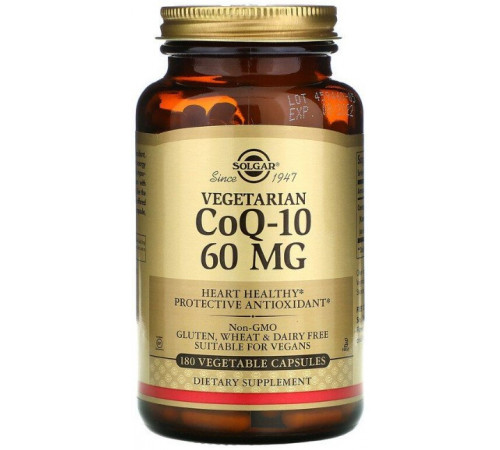 Коензим Q10 Solgar Q-10 60 мг 180 рослинних капсул
