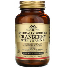 Журавлина + вітамін С Solgar Cranberry Vitamin C 60 рослинних капсул