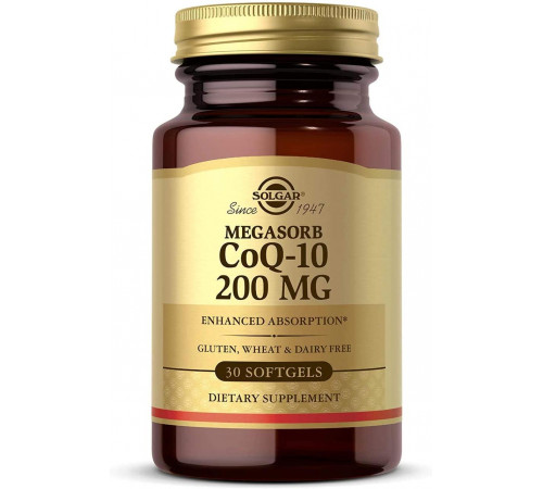 Коензим Q10 для серця Solgar Megasorb CoQ-10 200 мг 30 caps