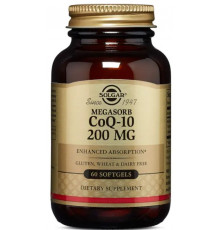 Коензим Q10 для сердця Solgar CoQ-10 200 мг 60 гел к