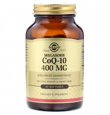 Коензим Q10 Solgar Megasorb CoQ-10 400 мг 60 гелевих капсул