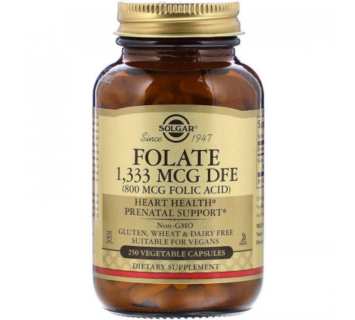 Фолиевая кислота Solgar Folate 250 вег капс