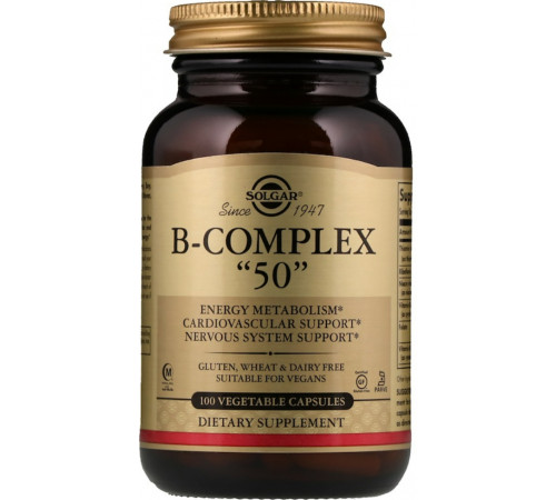 Витамины В-50 комплекс Solgar B-Complex 50 100 капсул