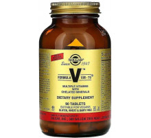 Мультивитамины и хелатные минералы Solgar  Formula V, VM-75 90 таб