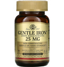 Залізо бісгліцинатний хелат Solgar Gentle Iron 90 капсул