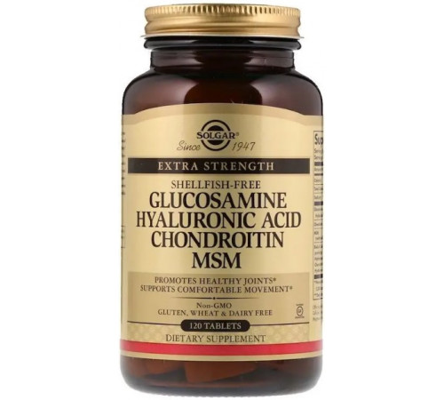 Комплекс для суглобів Solgar Glucosamine Hyaluronic Acid Chondroitin MSM 120 таблеток