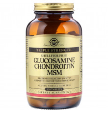 Глюкозамін хондроїтин (для суглобів) МСМ Solgar Glucosamine Chondroitin MSM 120 таб